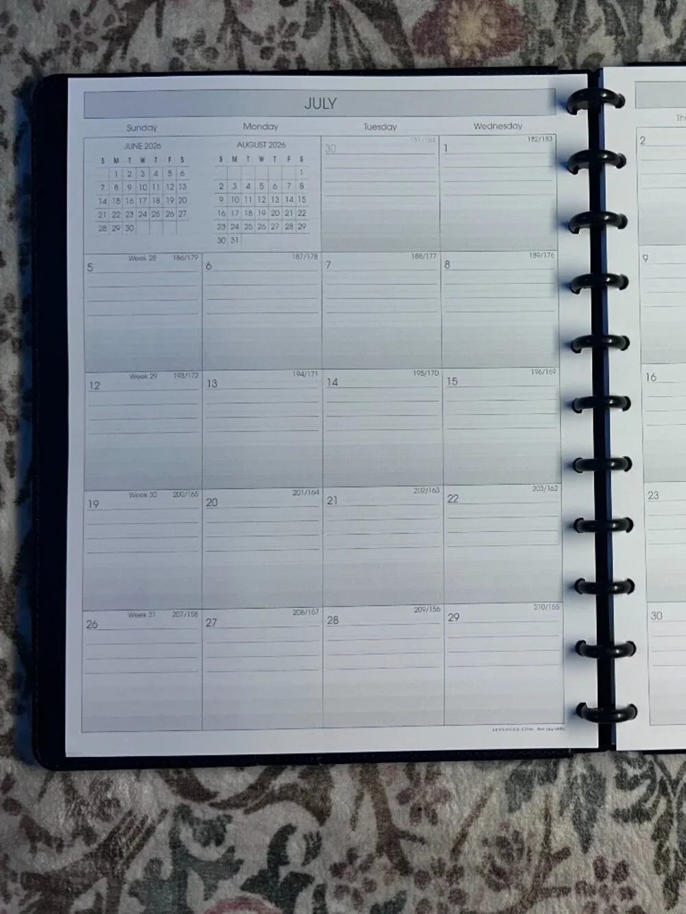 Circa Leather Discbound Calendar, Planner, Notebook. Color: Saddle